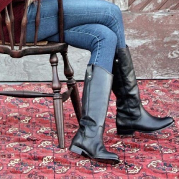 Frye Black Melissa Button Boots - Picture 2 of 8